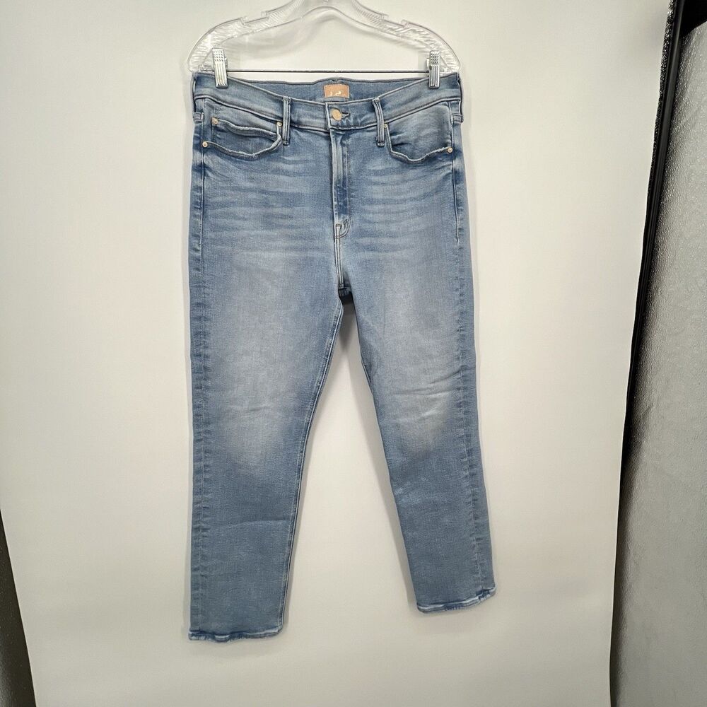 MOTHER The Mid Rise Dazzler Ankle Jeans Limited Edition Sz 33 Straight Stretchy